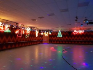 Christmas lights at Rolloways