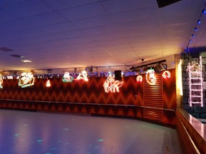 LED lights christmas rollerskating
